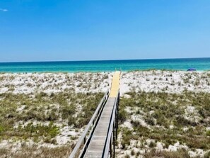 Private cross-over to the Gulf - The private dune cross-over goes directly from the house to the beach!