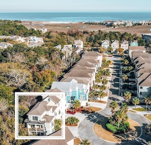 Aerial View of the house and beach
