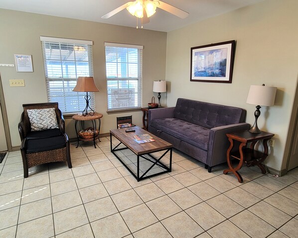 Welcome to Upper Deck--a 3 BR/2 bath condo that sleeps 8 guests.