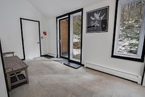 Entry mudroom to leave sneakers or any ski equipment