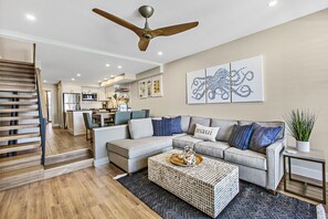 Large sectional with Queen pull out bed