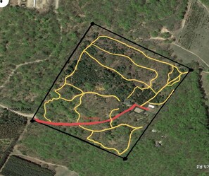 Property trail map (trails in yellow)