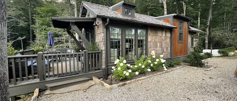 Garden Surrounding Home and Parking for 3 Cars. 
