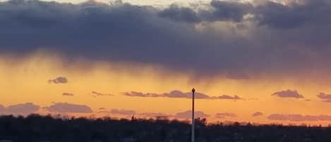 sunset from the deck