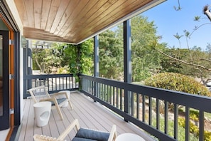 Bedroom Balcony overlooking the lush garden.