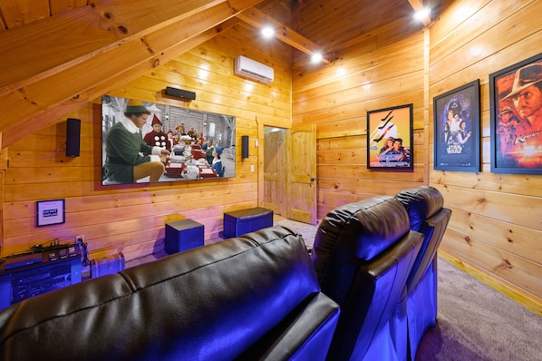 Enjoy a movie on the 86" TV with full 5.1 surround sound. Streaming Available.