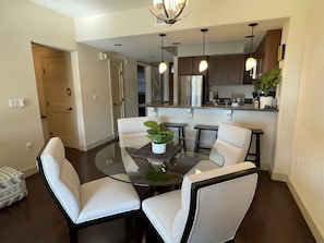 Main living area into the kitchen