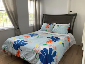 2nd bedroom, in the back of the house. Sleeps 2. Faces the yard - very quiet.