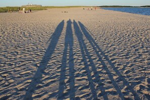Walk to three beaches or use provided beach pass for free parking