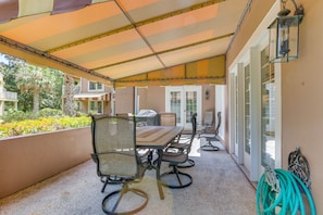 Private Covered Patio | Gas Grill