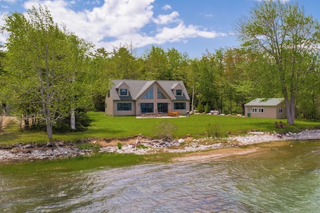View of property. 600 feet of private shoreline