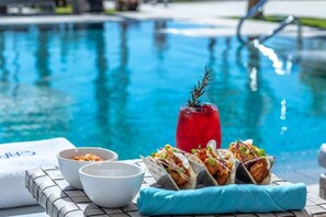 Poolside gourmet! One of our favorite things here at the resort!