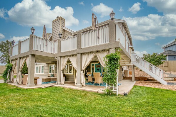 Enjoy the garden right from your patio space.