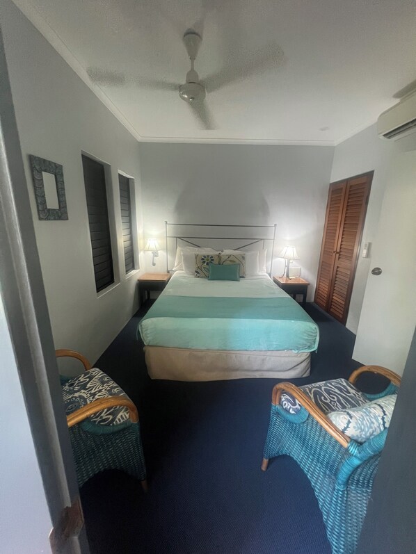 Master Bedroom own door to private Balcony over and own door to Bathroom