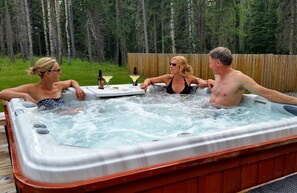 Enjoy a soak in the Hot Tub