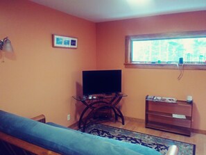 Living Room with fold out futon couch