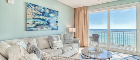 Living area with Amazing Gulf Views