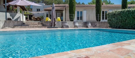 Water, Sky, Plant, Swimming Pool, Azure, Building, Body Of Water, Chair, Leisure, Tree