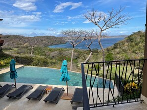 View from our 3 bedroom condo overlooking cliffside pool 