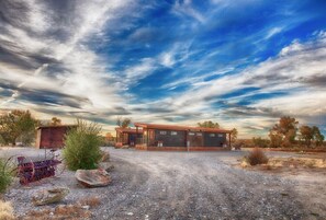 Two cabins in remote setting on working cattle ranch. Surrounded by raw nature.