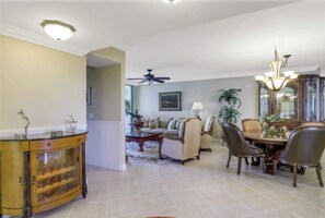 Entry - View of Living Room and Dinning Room.