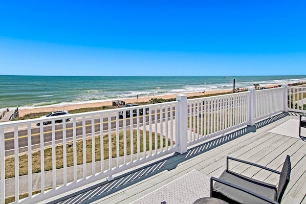 View from the deck N Ocean Shore Blvd Flagler Beach, FL vacation rental