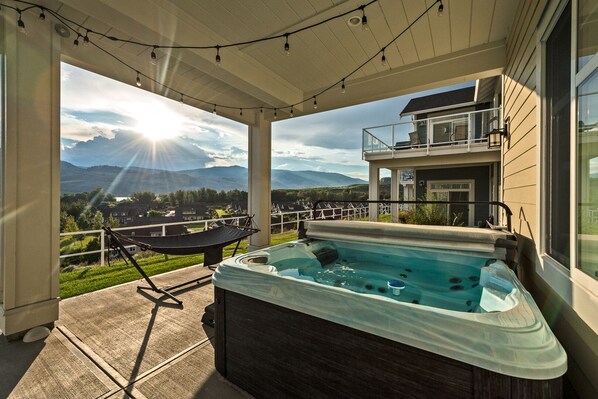 Private Hot Tub on lower patio 