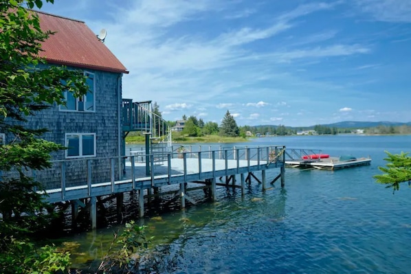 The house is built over the water which gives you unparalleled views.