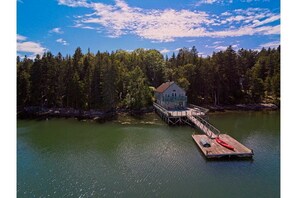 Aerial view of the house