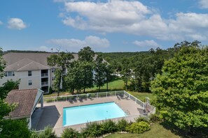 A View Of The Pool And The Beautiful Ozark Mountains