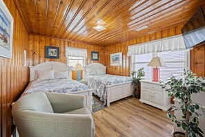 This comforting room is the perfect place to rejuvenate after a day of shopping.