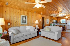 Enough room for the whole family to sit around the TV for movie night.