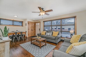 Inviting dining and living area.