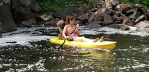 kayaking at Davey Falls. not really just floating around
