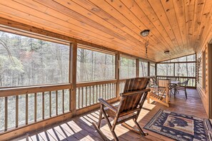 Screened-In Porch | Main Floor | Lounge Area | Rocking Chair