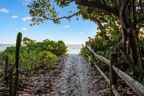 Private access to the beach.  This access is only for the residents on our road.