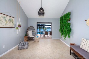 Front Entrance with a View of the Pool and Lanai Amazing Option for Meditation or Yoga