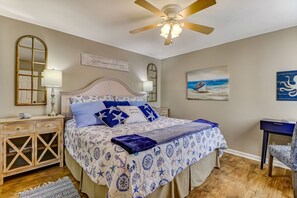 Gorgeous Master Bedroom (King Bed) with a Writing Credenza and Flat Screen TV