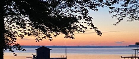 Sunrise view from the porch with coffee, before the fun gets started!