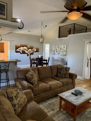 Living room with a hide a bed 