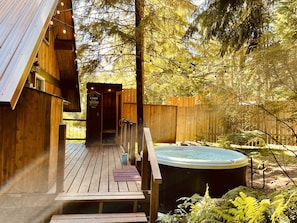 Find relaxation and rejuvenation on the back porch of Nisqually Nest