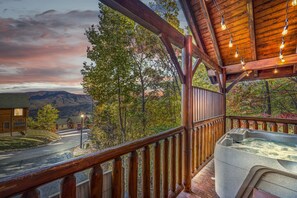 Upstairs loft overlooking at the gorgeous smoky mountains