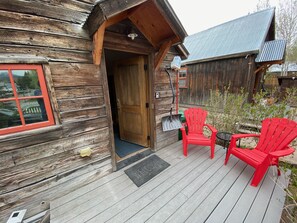 Front of Cabin in Summer