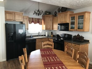 Fully stocked kitchen