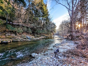 Callicoon Creek view changes depending on season and rainfall, always beautiful