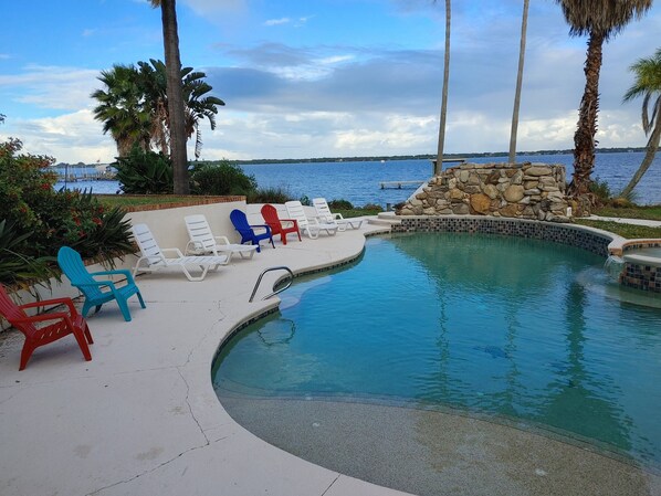 Pool with lounging chairs