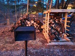 Free firewood and grill available