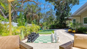 Giant Chess and Putting Green at AMI Beach Lagoon viewed from the Common Sitting Area