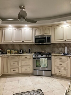 Beautifully renovated kitchen with lots of storage 