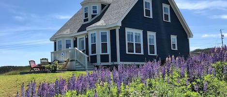 Built in 2018, Blueberry Cottage offers sweeping ocean views.